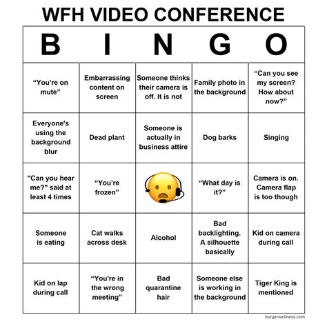 videokonferenz bingo